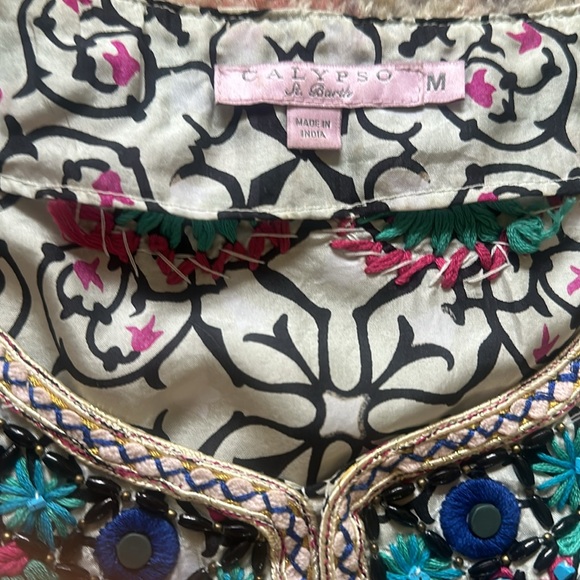 Calypso St Barth Connie Beaded Top - Picture 2 of 3